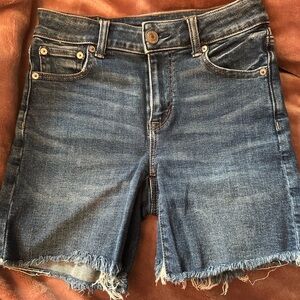 American Eagle High Rise Midi Jean Shorts